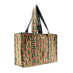 Cotton Block Print Tote Bag- Small & Large