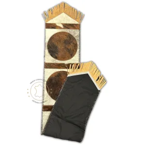 Cowhide Table Runner Solid Design 6ft long - Table Decor Runner