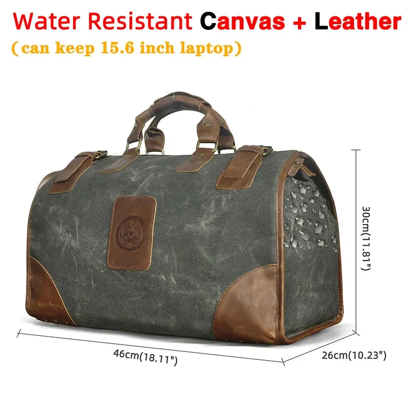 Crazy horse leather Man Large Capacity Retro Design Travel Luggage bag Duffle Bag Male Fashion Suitcase Tote Handbag 8151