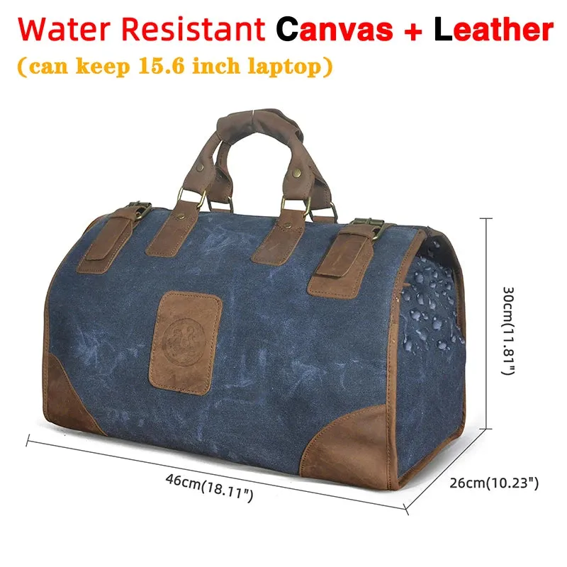 Crazy horse leather Man Large Capacity Retro Design Travel Luggage bag Duffle Bag Male Fashion Suitcase Tote Handbag 8151