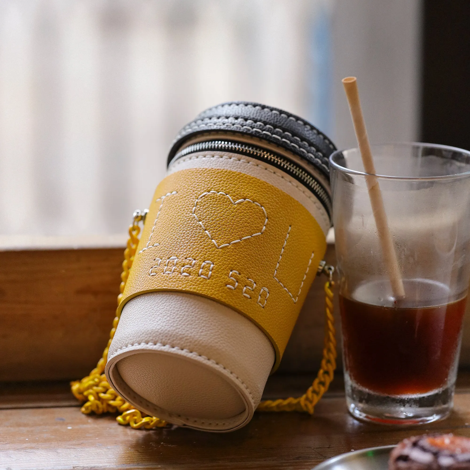 Creative Coffee Cup Leather Bag Kit