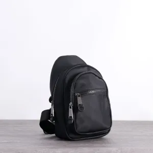 Crossbody Nylon Bag Black Small Sling Bag for Men Cross Body Chest Bag Chest Bags for Men