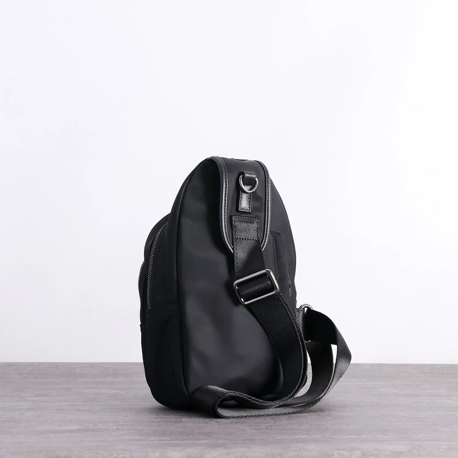 Crossbody Nylon Bag Black Small Sling Bag for Men Cross Body Chest Bag Chest Bags for Men