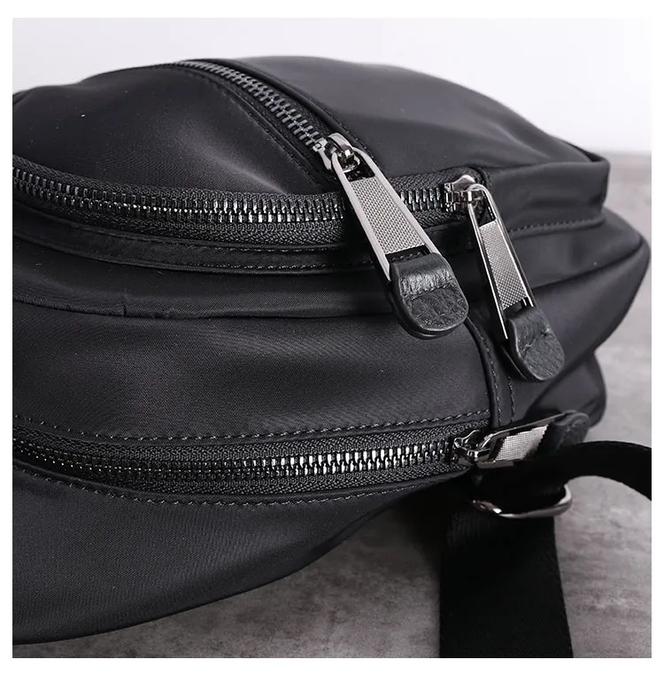 Crossbody Nylon Bag Black Small Sling Bag for Men Cross Body Chest Bag Chest Bags for Men