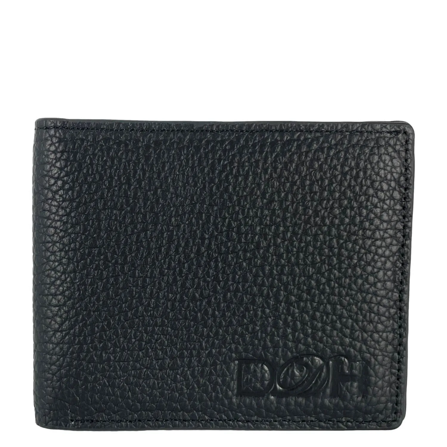Dallas Designer Handbags Men’s Bifold Grain Leather Wallet Black