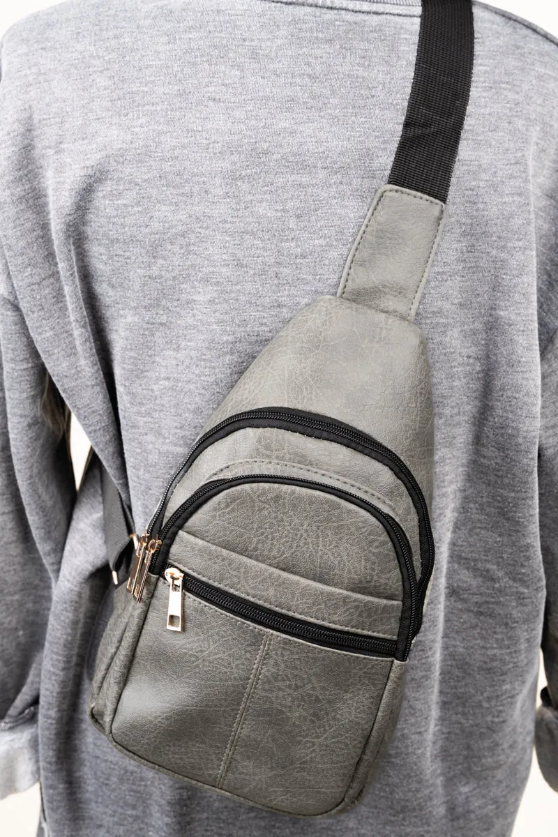 Dark Gray Small Rylee Sling Bag