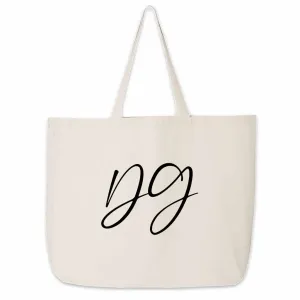 Delta Gamma Script Writing Nickname Canvas Tote Bag