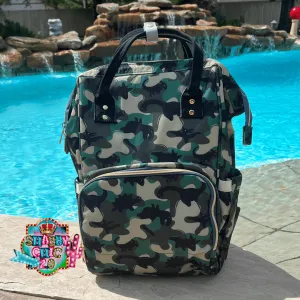Dino Camo Diaper Bag Backpack