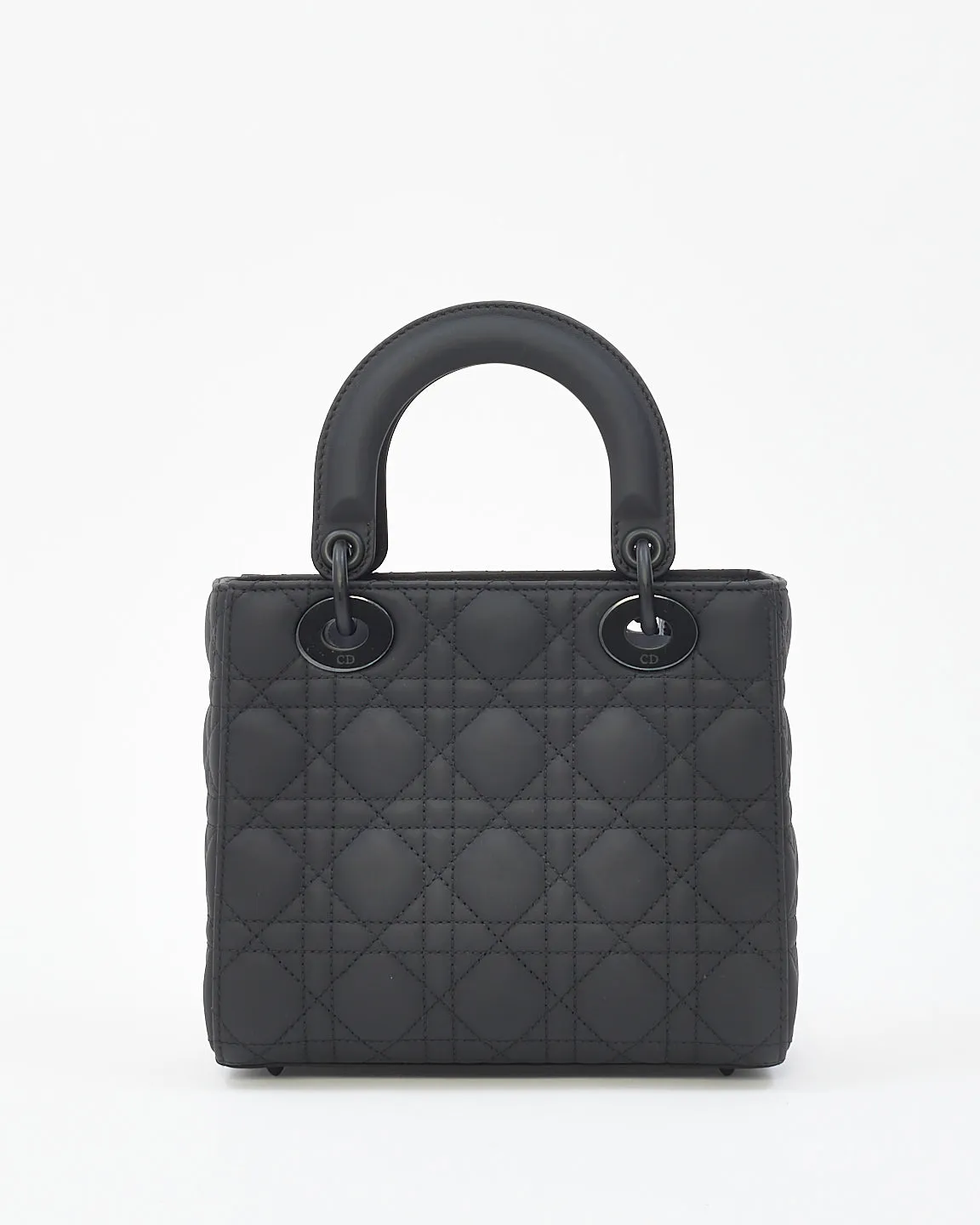 Dior Black Matte Leather Small Lady ABCDior Bag - NO STRAP