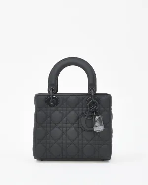 Dior Black Matte Leather Small Lady ABCDior Bag - NO STRAP
