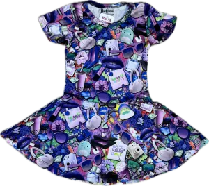 Dori Creations- Purple Multi Camera Dress