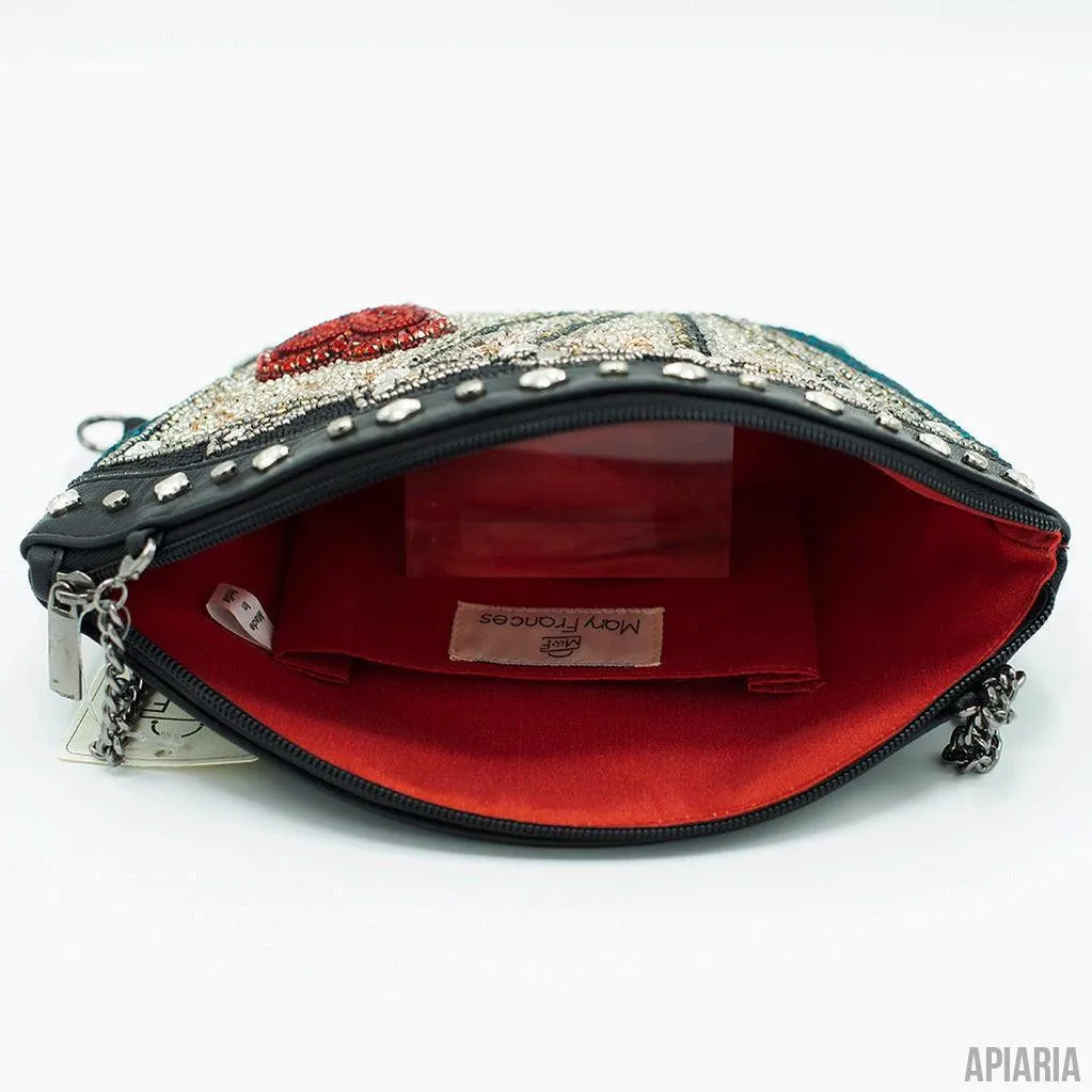 Double Or Nothing Handbag by Mary Frances, Hand beaded and embroidered