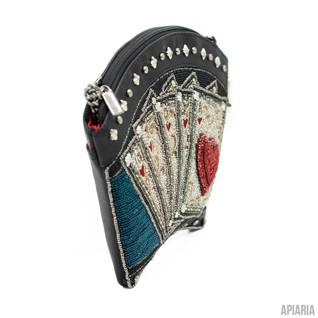 Double Or Nothing Handbag by Mary Frances, Hand beaded and embroidered
