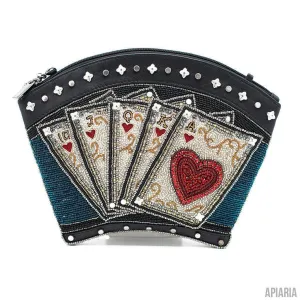 Double Or Nothing Handbag by Mary Frances, Hand beaded and embroidered