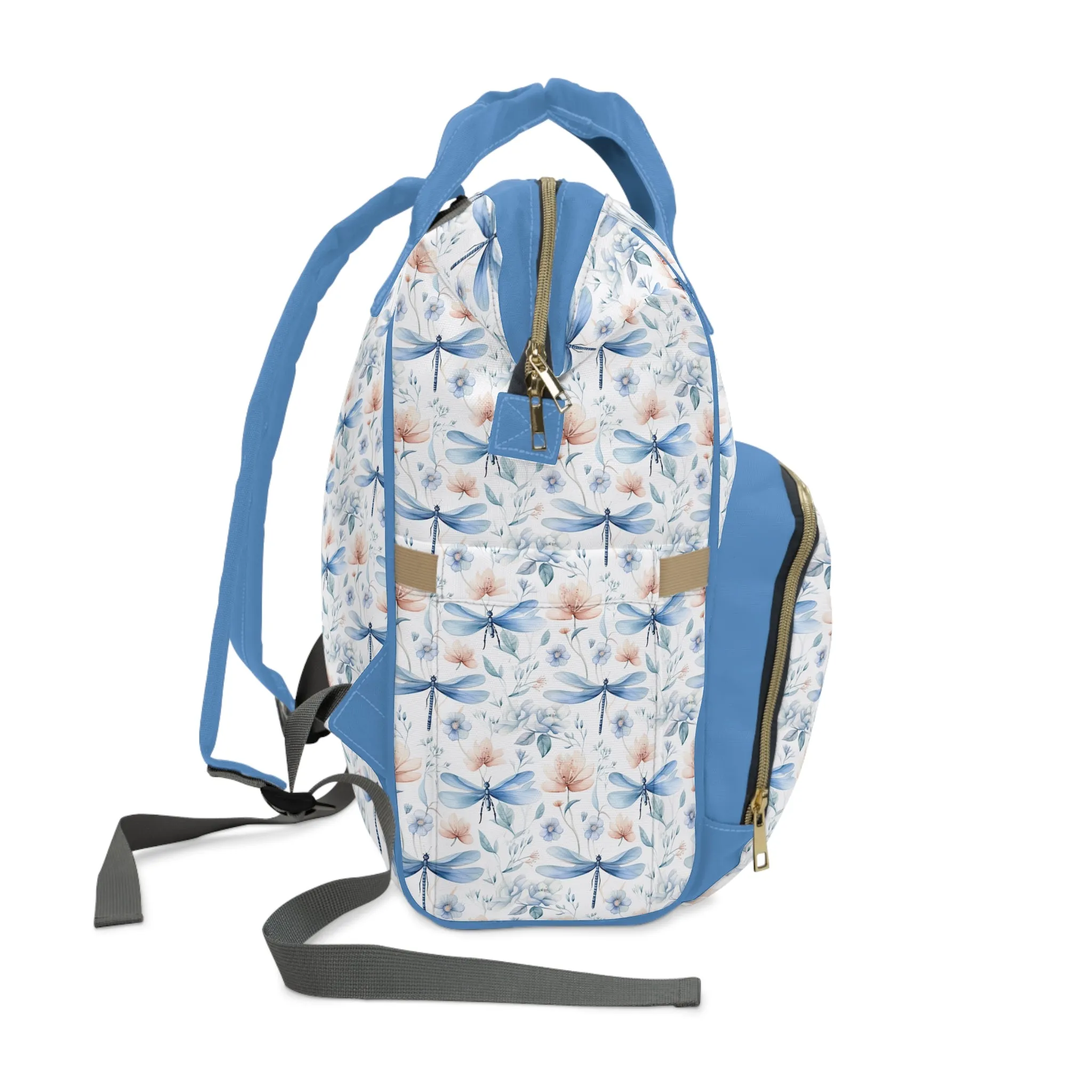Dragonfly Diaper Backpack - Elegant & Functional Baby Bag with Cool Dragonfly Design, Ideal for Nature-Loving Parents