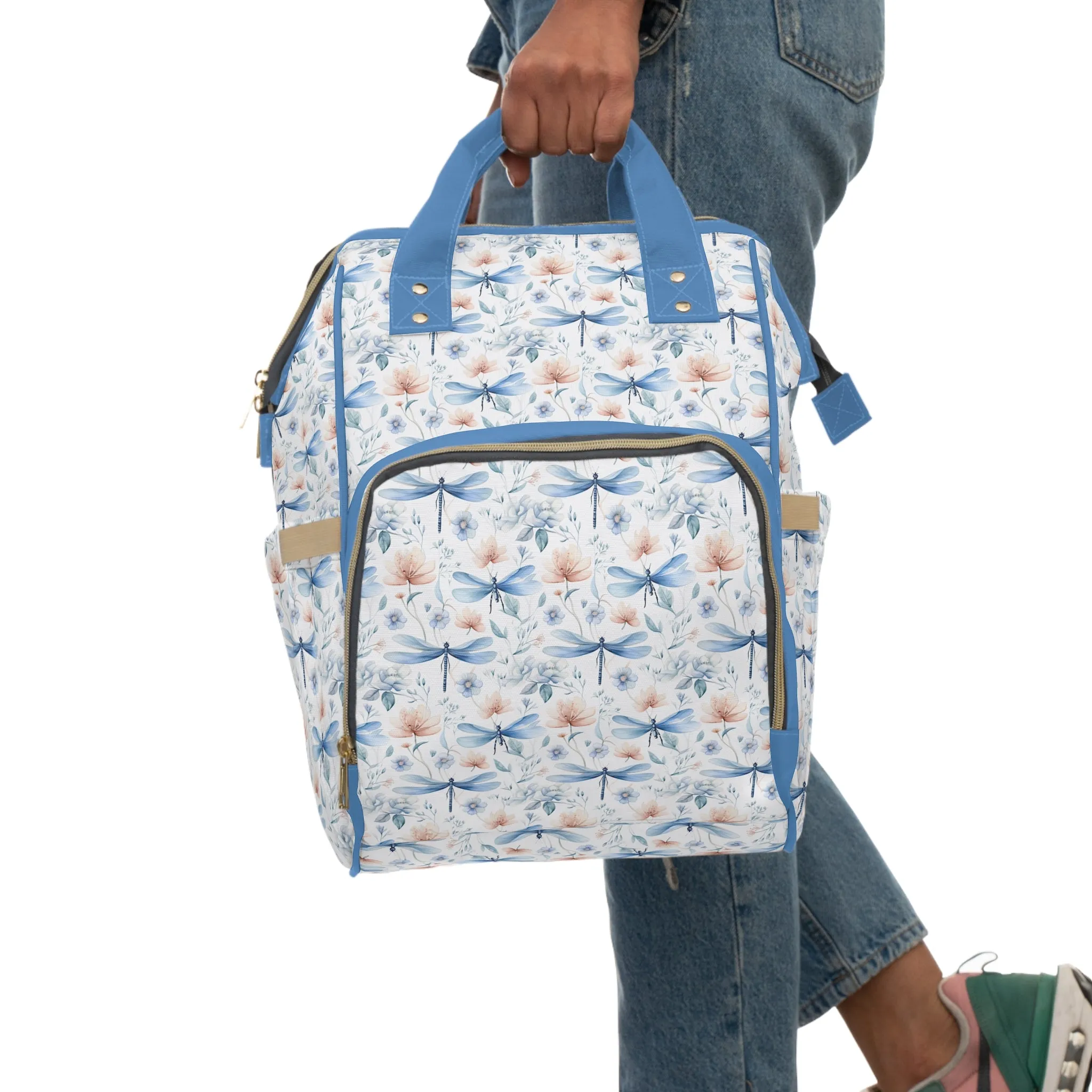 Dragonfly Diaper Backpack - Elegant & Functional Baby Bag with Cool Dragonfly Design, Ideal for Nature-Loving Parents