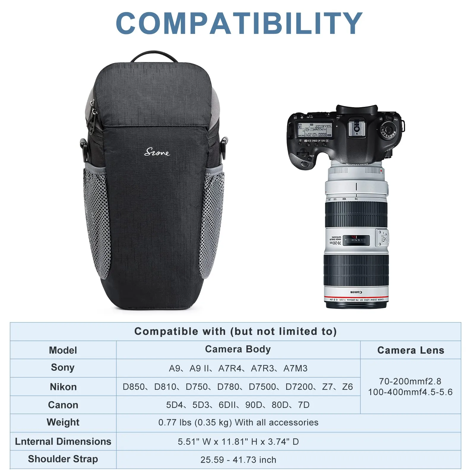 DSLR/SLR Waterproof Camera Case for Photographers Holster