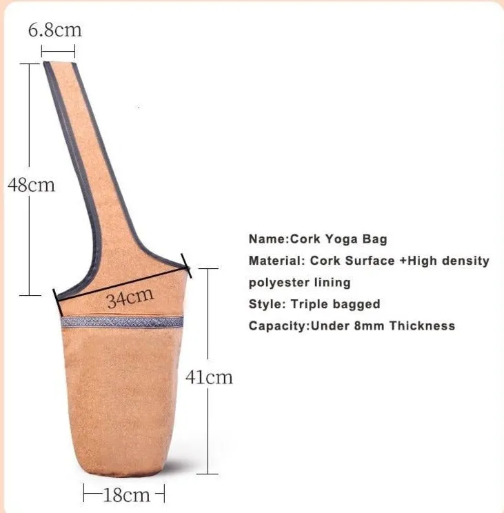 Eco Cork Yoga Mat Carry Bag