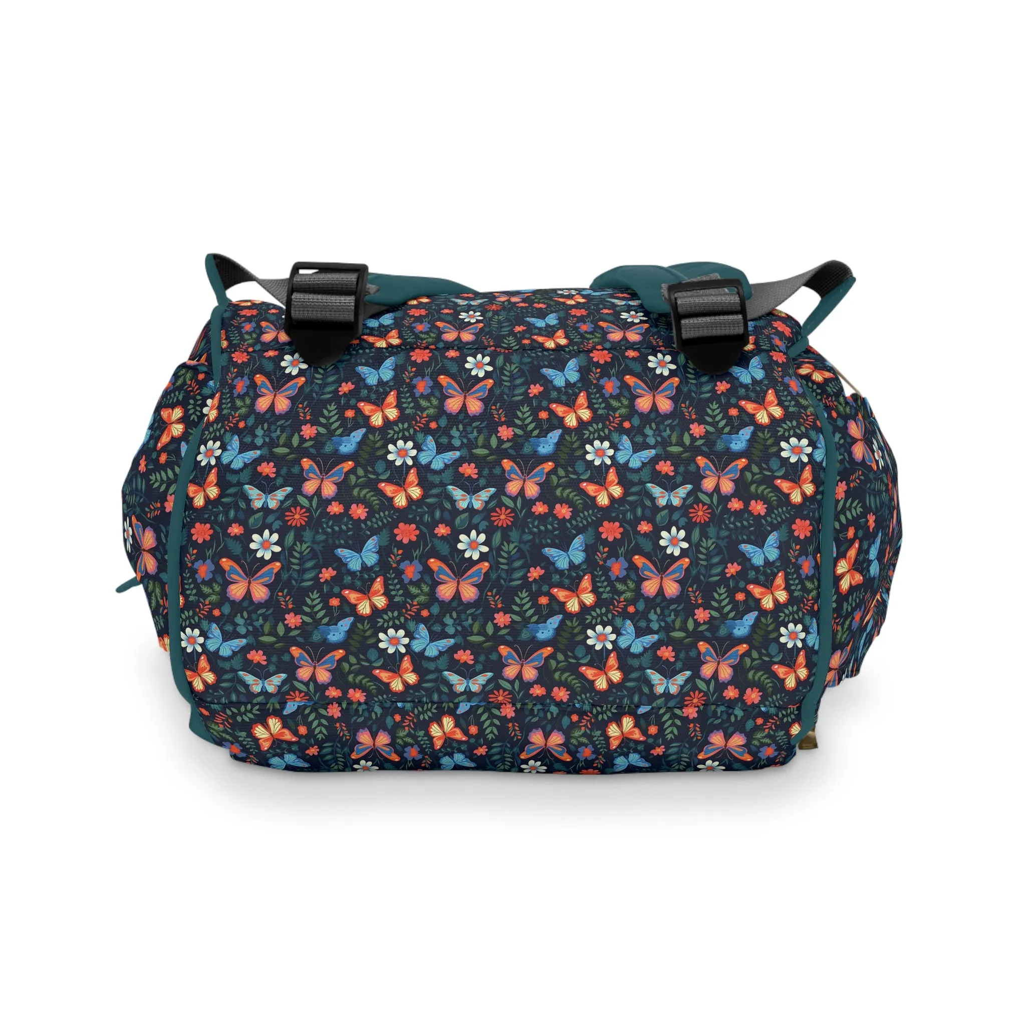 Elegant Butterfly Diaper Backpack - Lightweight & Durable Nylon Baby Bag with Beautiful Butterfly Motifs, Ideal for On-The-Go Parents