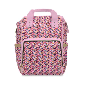 Elegant Butterfly Diaper Backpack - Lightweight & Durable Nylon Baby Bag with Beautiful Butterfly Motifs, Ideal for On-The-Go Parents