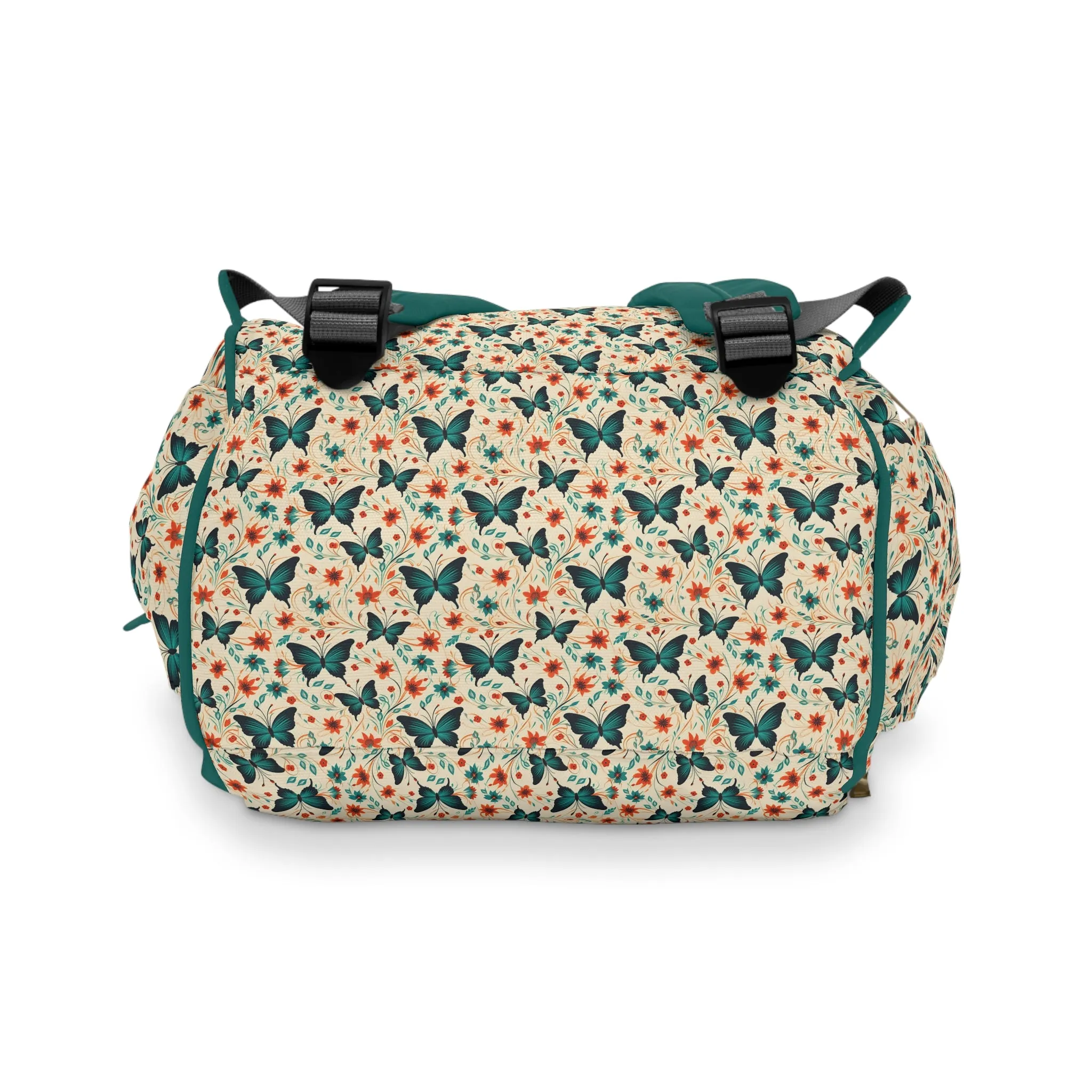 Elegant Butterfly Diaper Backpack - Lightweight & Durable Nylon Baby Bag with Beautiful Butterfly Motifs, Ideal for On-The-Go Parents