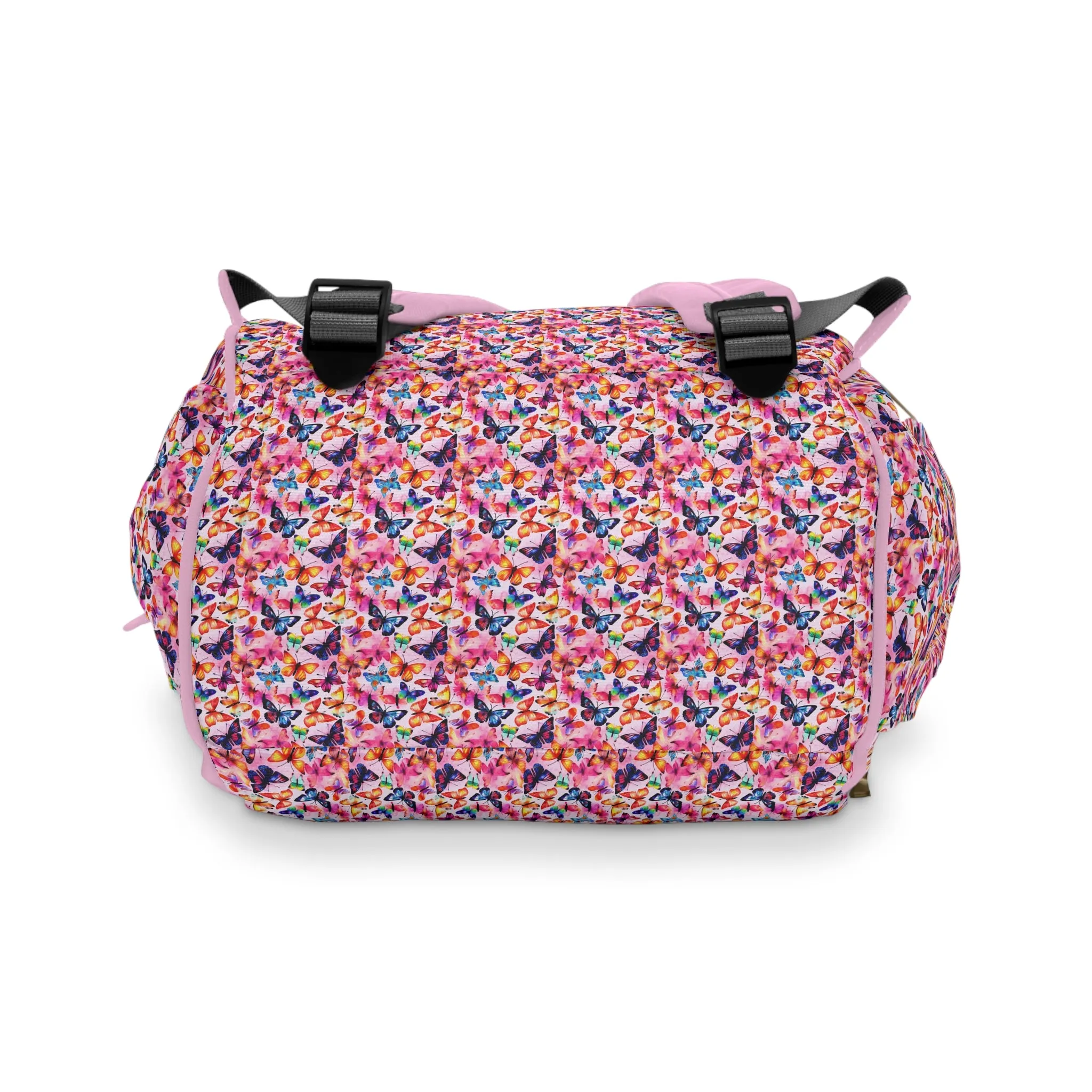 Elegant Butterfly Diaper Backpack - Lightweight & Durable Nylon Baby Bag with Beautiful Butterfly Motifs, Ideal for On-The-Go Parents