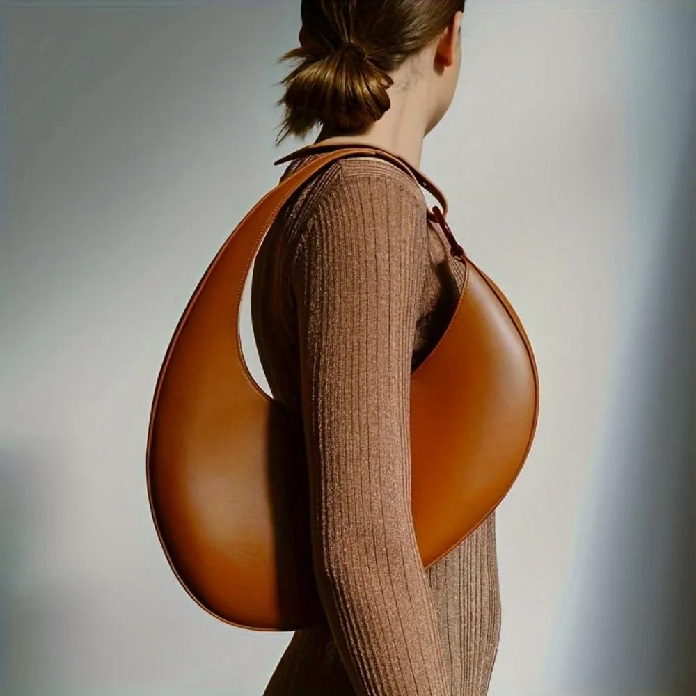 Eliara | Elegant Modern Minimalist Solid Color Hobo Bag