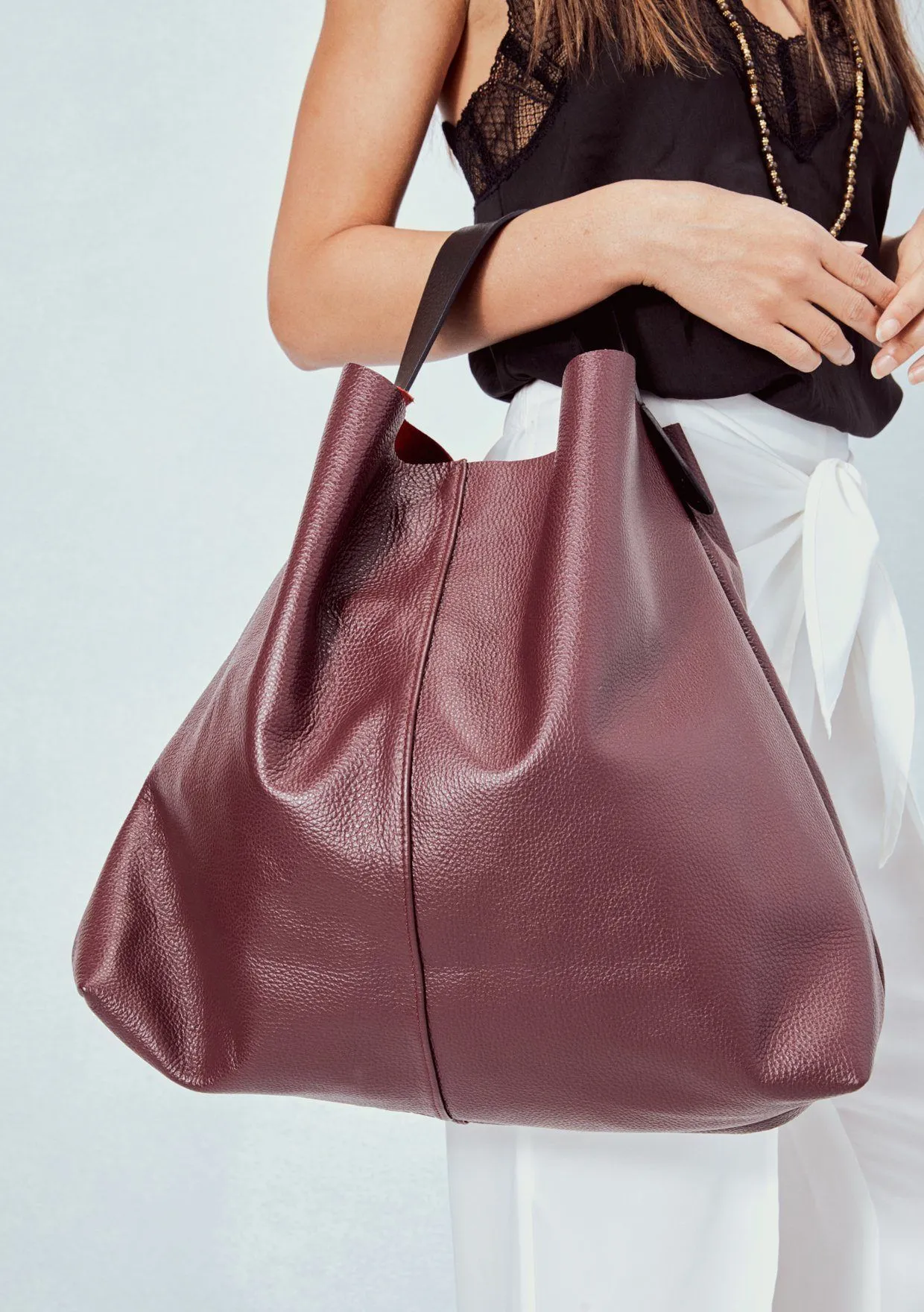 Elm Slouchy Leather Tote