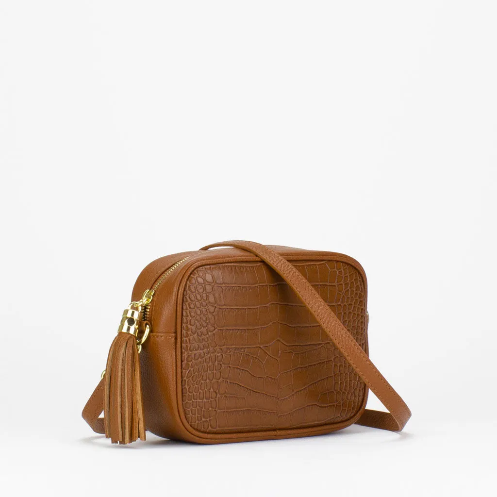 Evie Camera Bag (Croc Print)