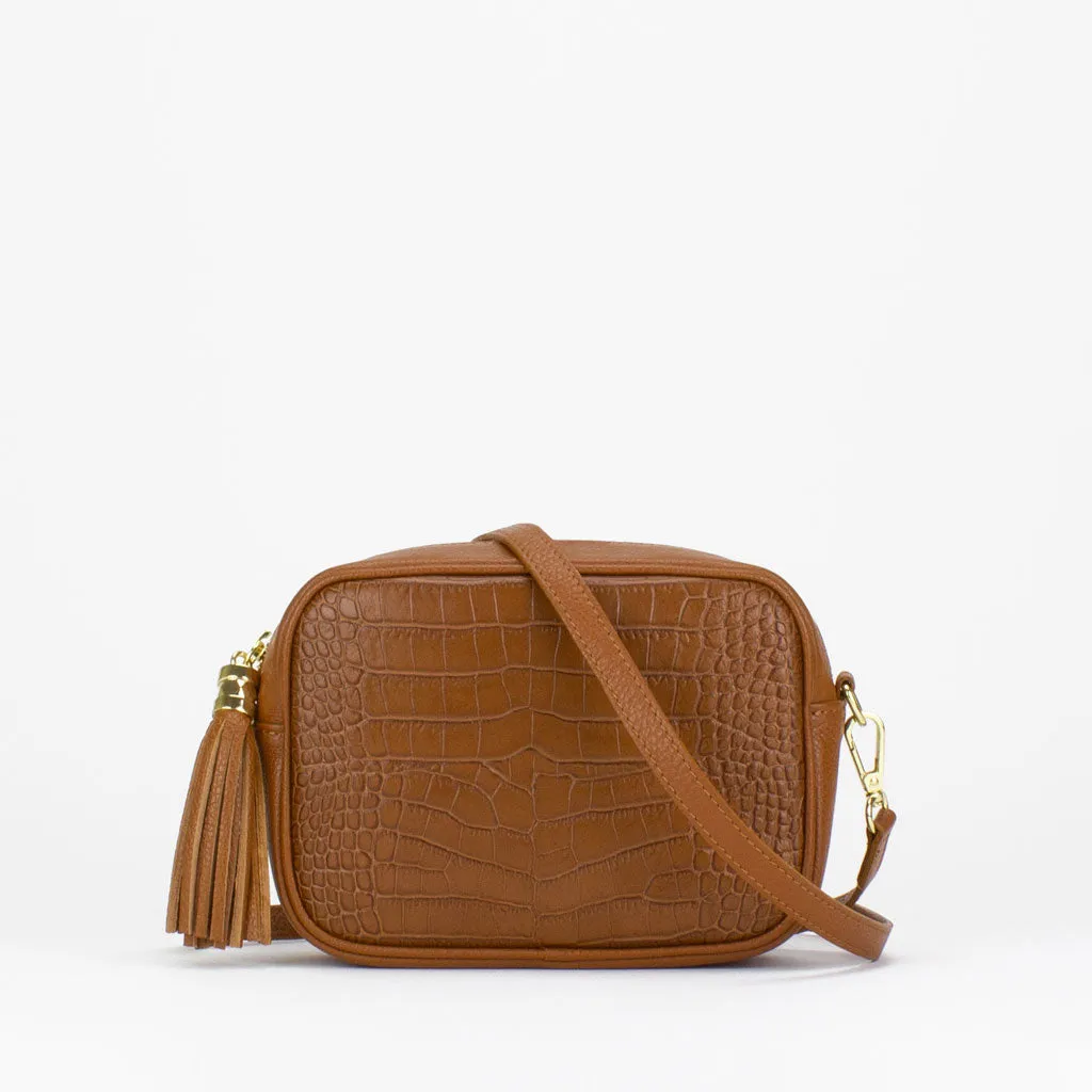 Evie Camera Bag (Croc Print)