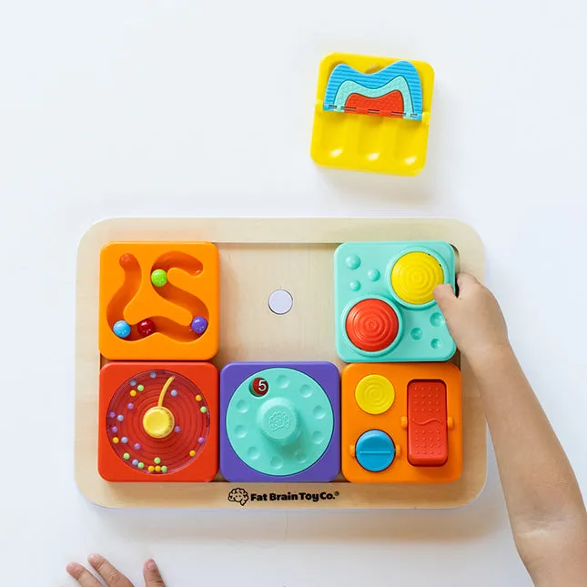 Fat Brain Toy - Play Tab 3pk Tiles - Latch Mirror and Roller and Sweeper