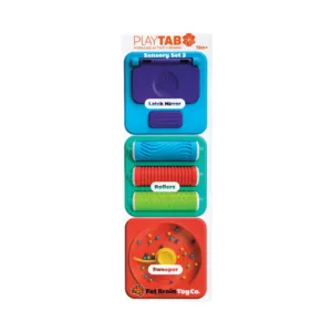 Fat Brain Toy - Play Tab 3pk Tiles - Latch Mirror and Roller and Sweeper