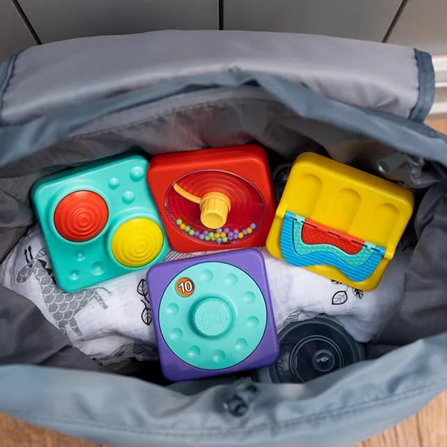 Fat Brain Toy - Play Tab 3pk Tiles - Latch Mirror and Roller and Sweeper