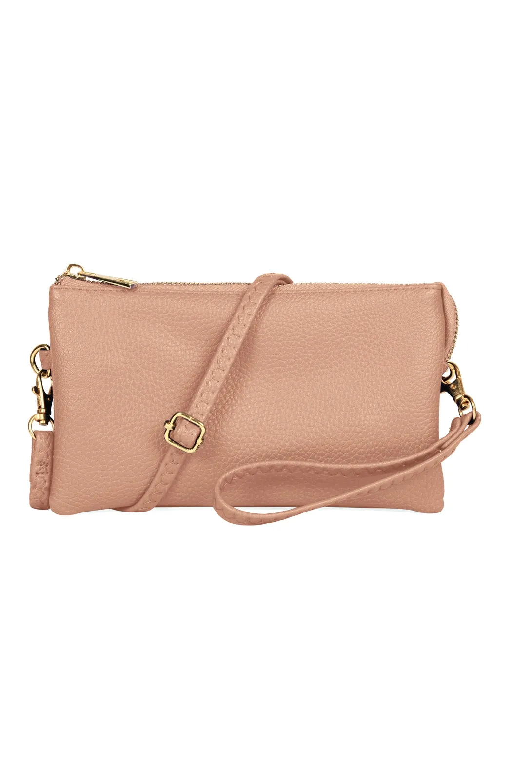 Faux Crossbody Wristlet Bag Blush - Pack of 6