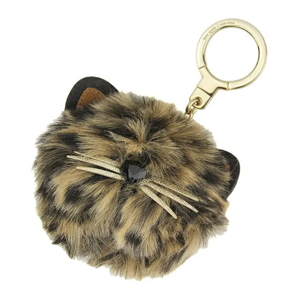 Faux Fur Cheetah Pouf Keychain