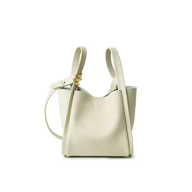 Faux Leather Bucket Crossbody Bag