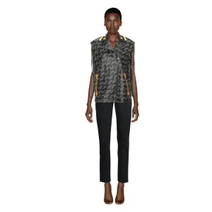 FENDI Black Leather Vest | Size US 4 - IT 40