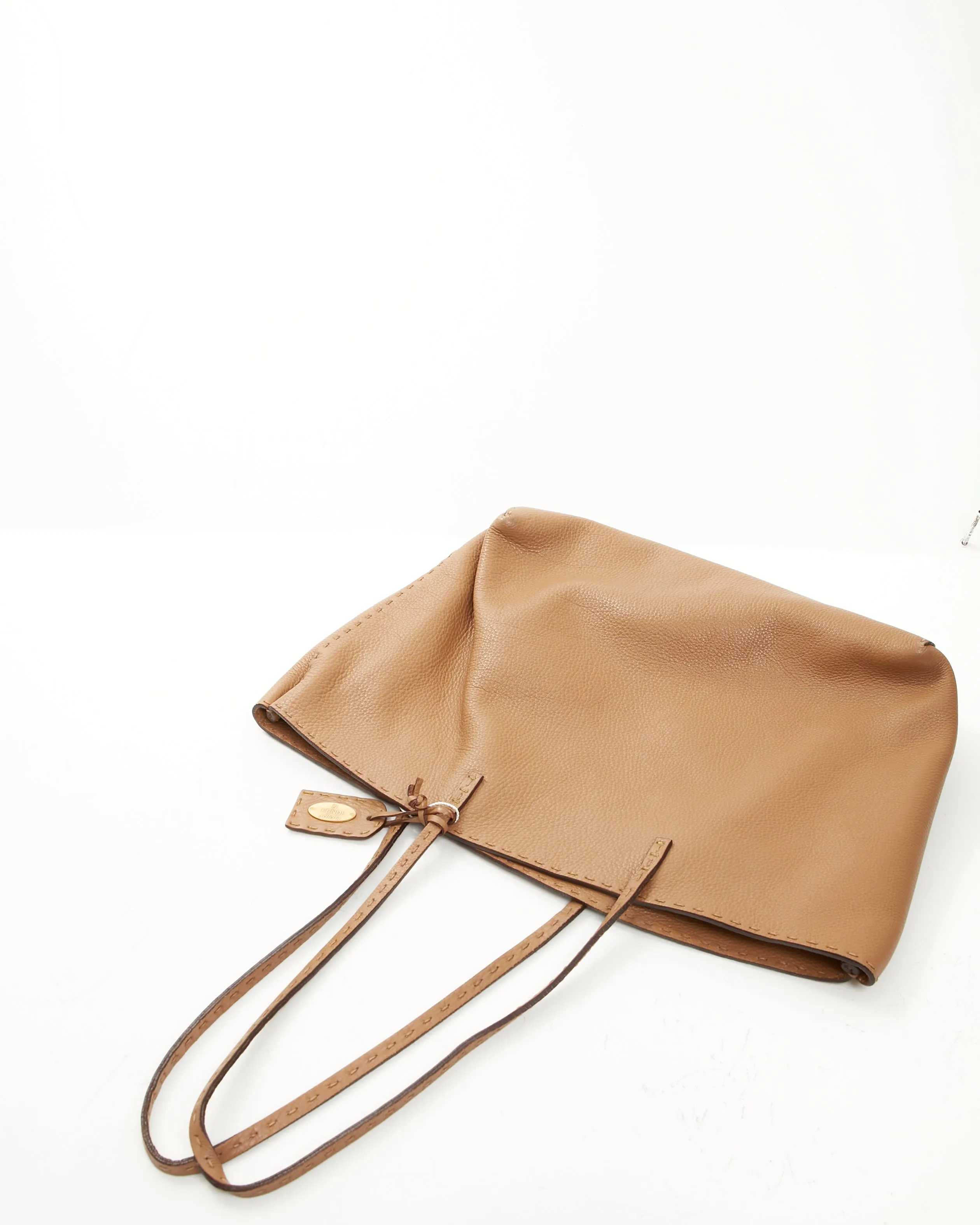 Fendi Tan Selleria Leather Tote Bag