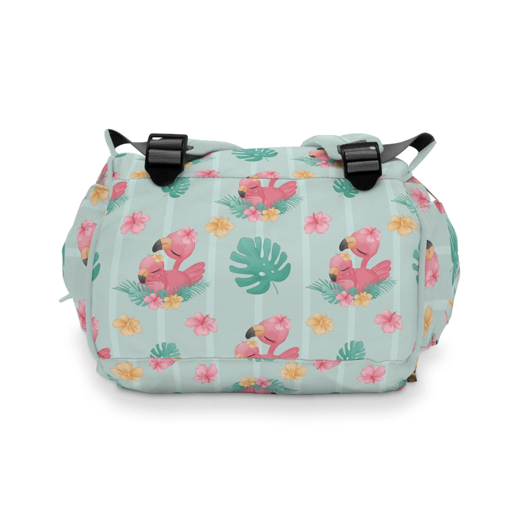 Flamingo Diaper Backpack - Playful & Multifunctional Baby Bag with Vibrant Flamingo Motifs, Ideal for Stylish Parents
