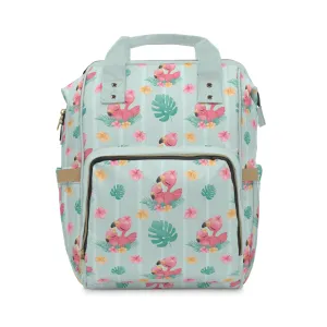 Flamingo Diaper Backpack - Playful & Multifunctional Baby Bag with Vibrant Flamingo Motifs, Ideal for Stylish Parents