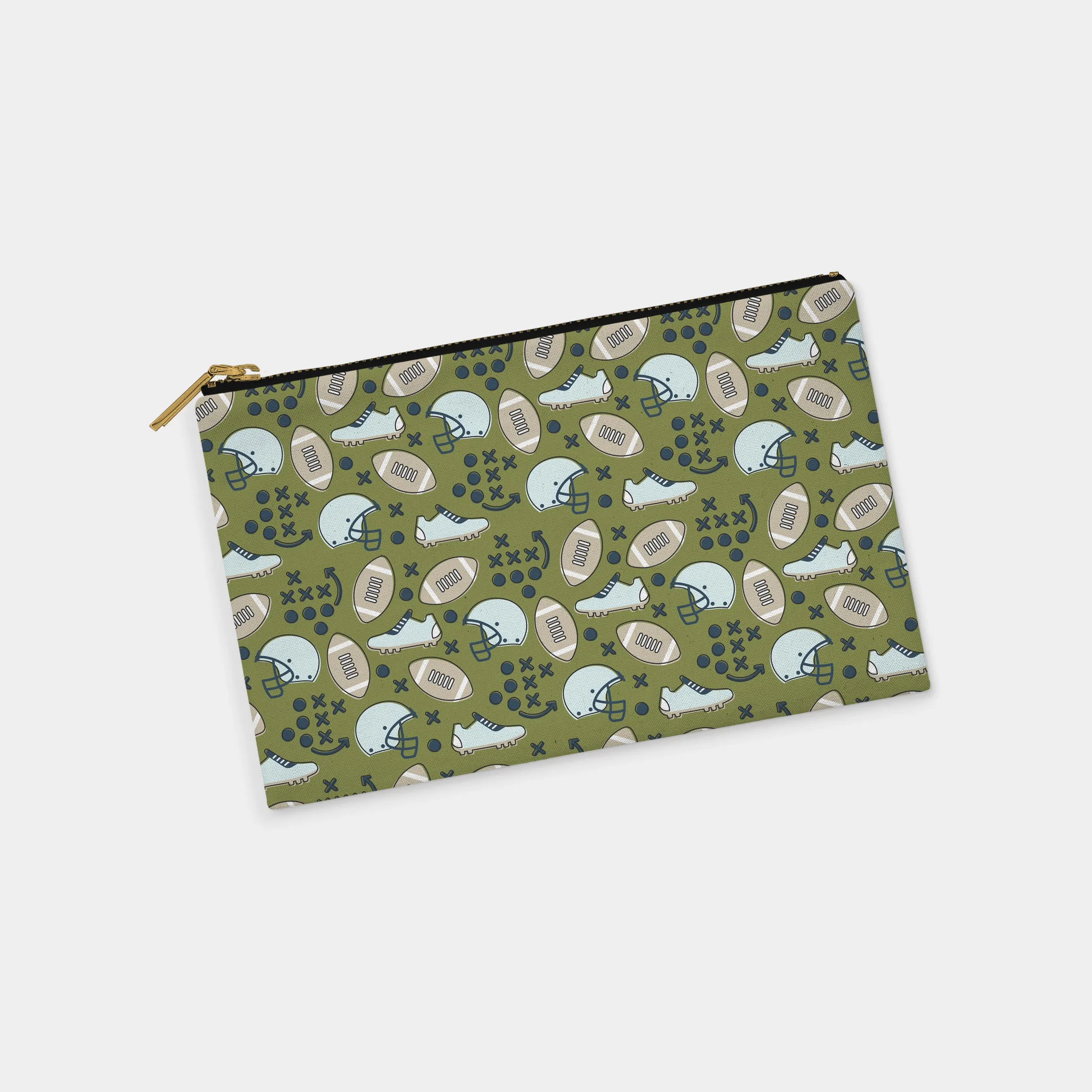 Football Personalized Zipper Pouch
