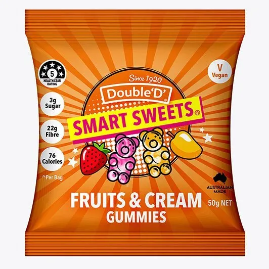 Fruits & Cream Gummy Bears - 12 Pack