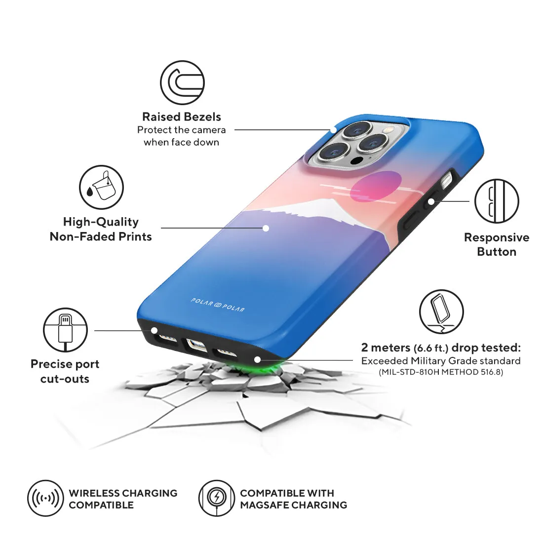 Fujisan Blue Custom - iPhone 13 Pro Case