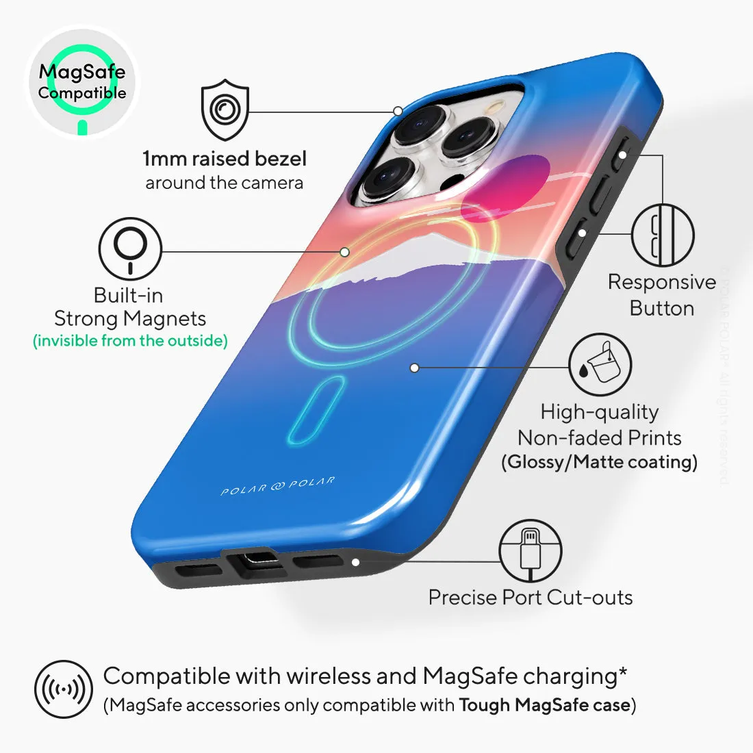 Fujisan Blue - iPhone 15 Pro Case
