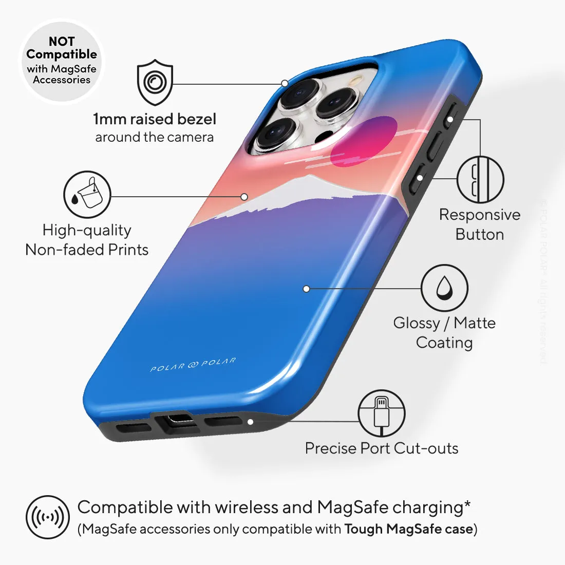 Fujisan Blue - iPhone 15 Pro Case