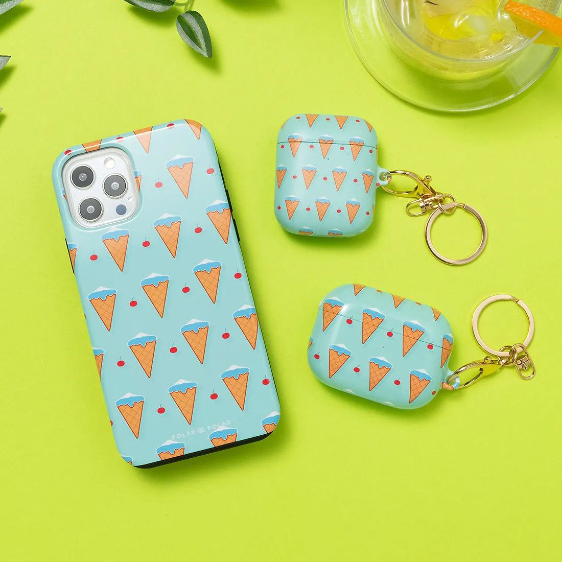 Fujisan Lake Blue Ice Cream Custom - iPhone 15 Pro Case