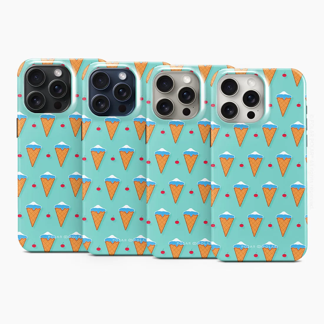 Fujisan Lake Blue Ice Cream Custom - iPhone 15 Pro Case
