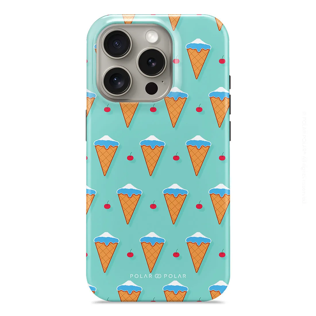 Fujisan Lake Blue Ice Cream Custom - iPhone 15 Pro Case