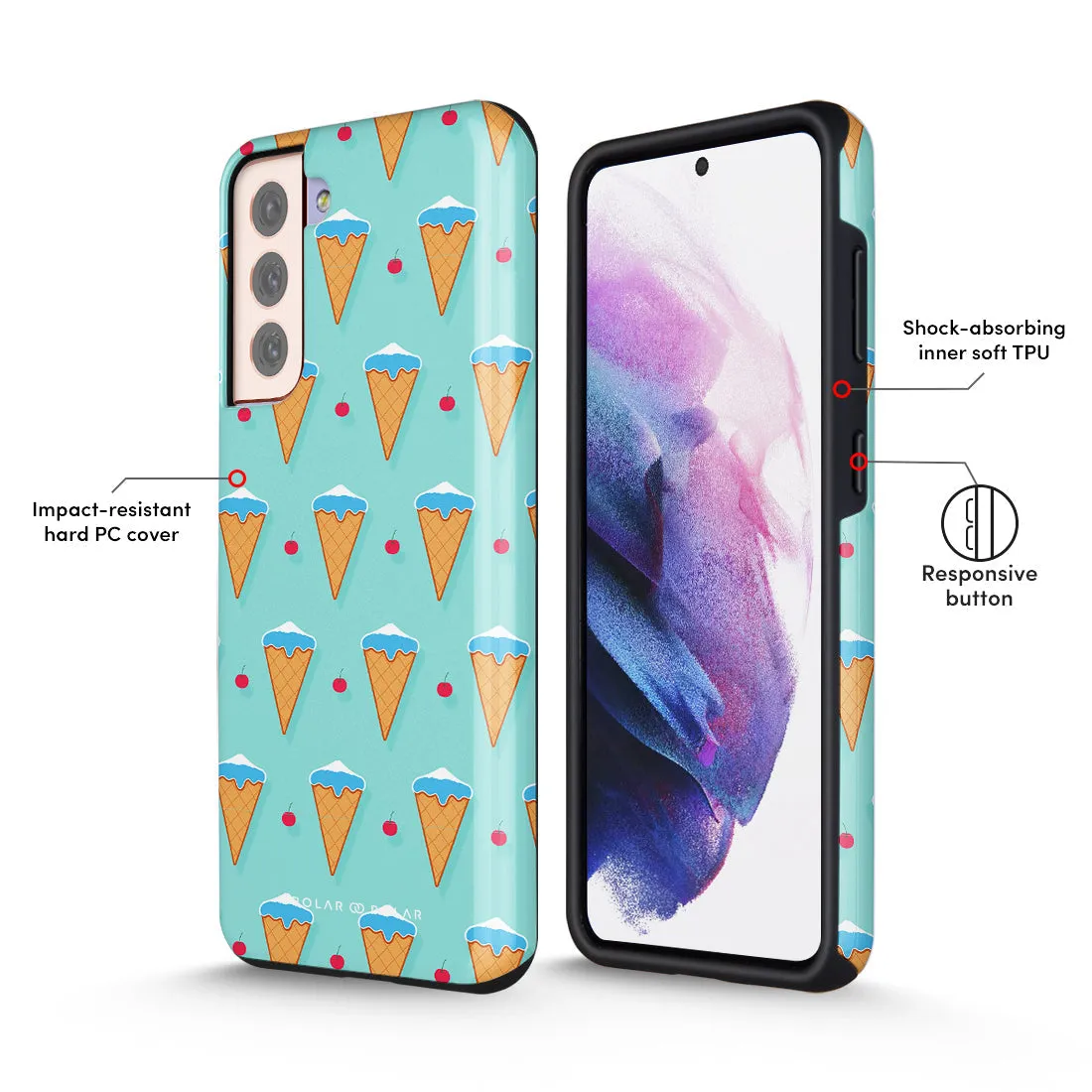 Fujisan Lake Blue Ice Cream Custom - Samsung Galaxy S21 5G Case