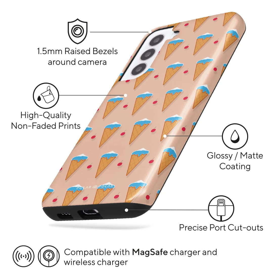 Fujisan Peach Ice Cream Custom - Samsung Galaxy S22  5G Case